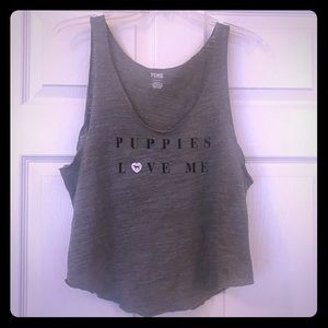$18.00 VS PINK Puppies love me tank!